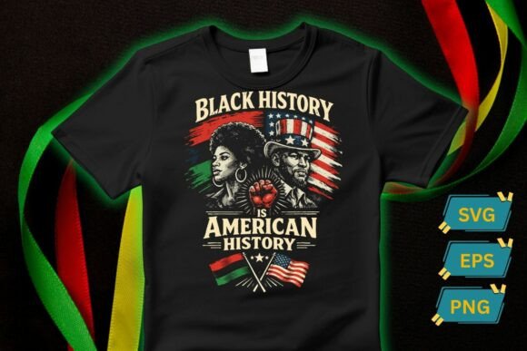 Black History American History Flag Graphics