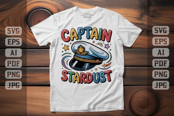 Captain Stardust Space Navy Style Graphics for T-Shirt Designs