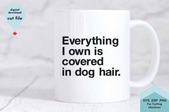 Funny Dog SVG, Dog Hair Graphics for Crafts