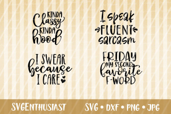 Funny Sarcastic Sayings Bundle Graphics for Crafts